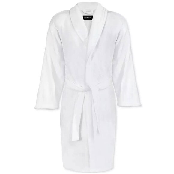 NIP MONTBLANC Unisex White Plush Robe, Limited Edition